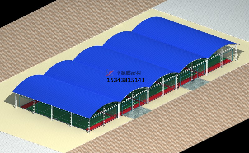 足球場膜結構雨棚如何清潔